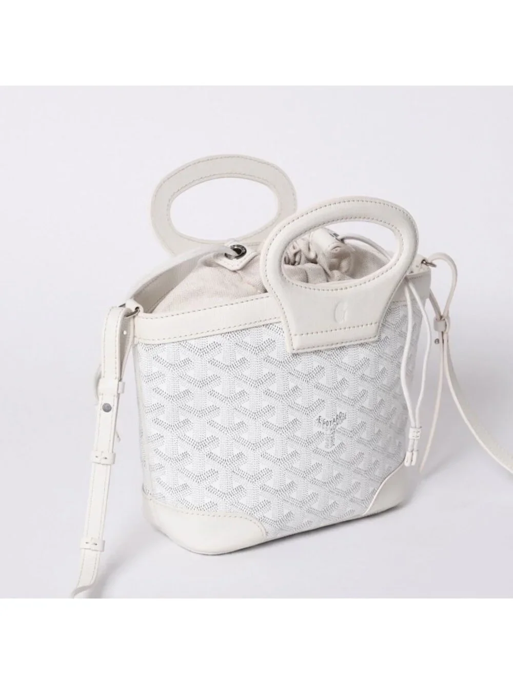 Goyard Limited Handbag Beluga Mini Orange Leather White